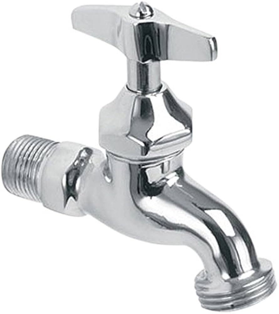 LLAVE INDIVIDUAL P/MANGUERA CROMADA MANERAL PLANO C/ROSCA MARCA URREA