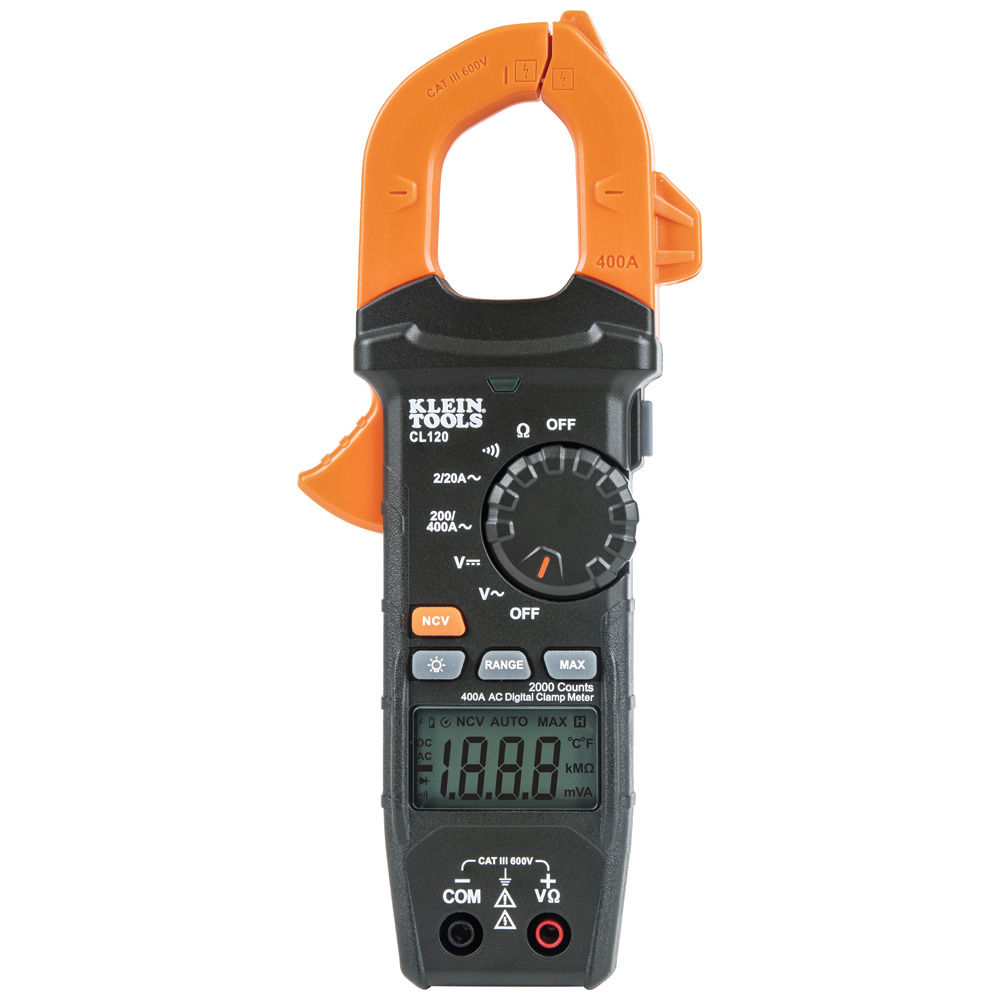 MULTIMETRO DIGITAL DE GANCHO 400 A CA CL120 MARCA KLEIN TOOLSrn