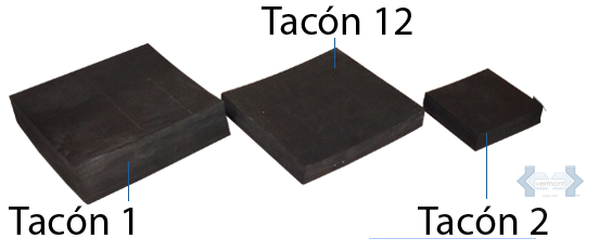 TACON DE NEOPRENO DE 1 X 3  1/2 X 3  1/2
