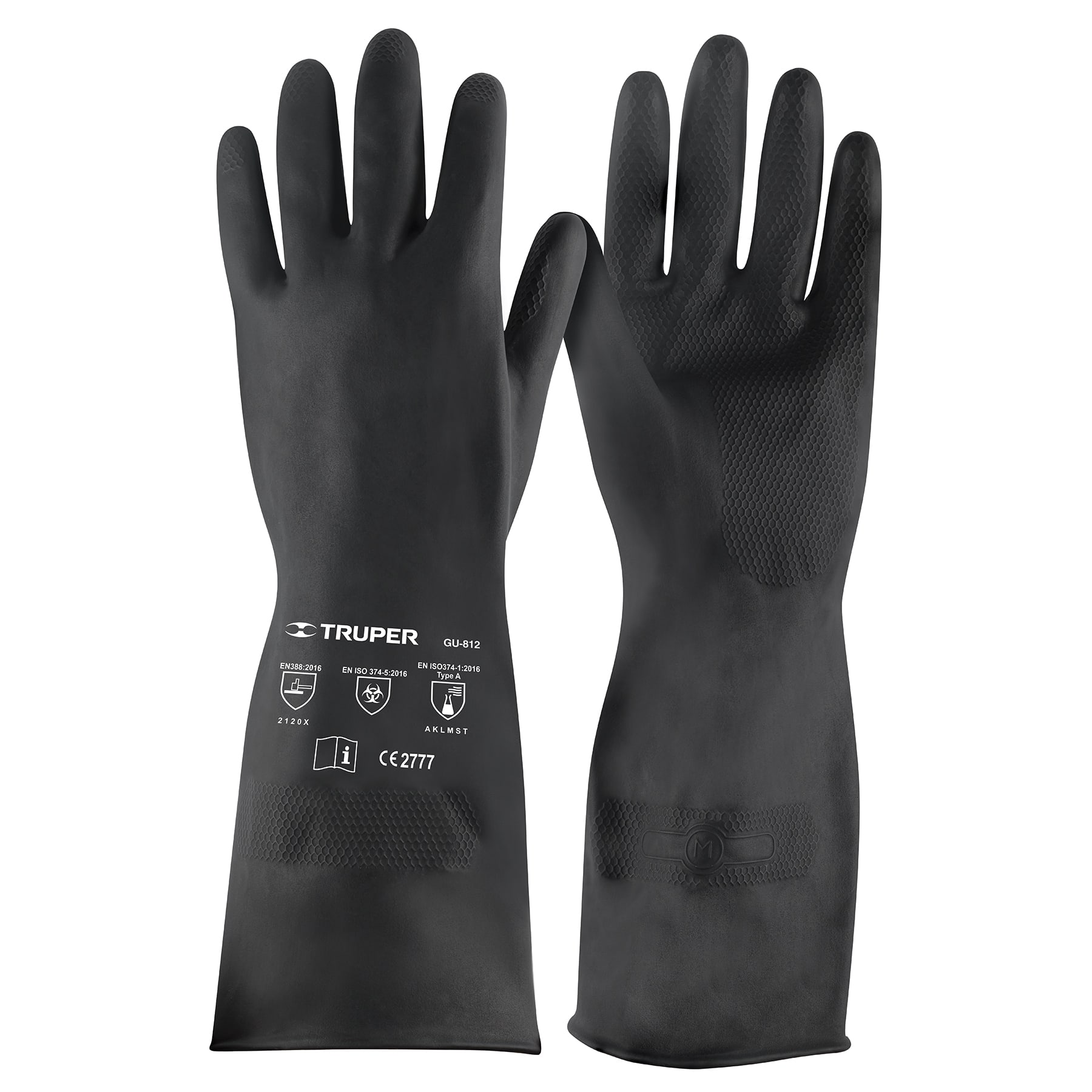 GUANTES DE NEOPRENO PARA MANEJO DE QUÍMICOS TALLA GRANDE MARCA TRUPER