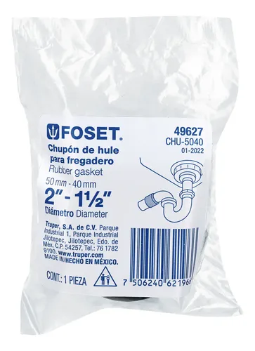 CHUPON DE PVC P/FREGADERO 2 - 1 1/2 MARCA FOSET