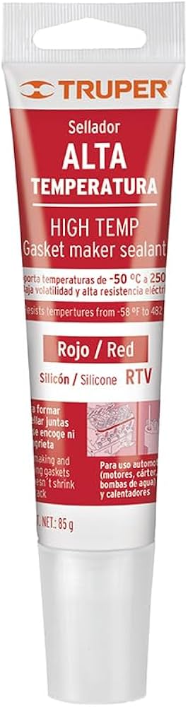 SELLADOR DE SILICON ROJO DE ALTAS TEMPERATURAS 85G MARCA TRUPER