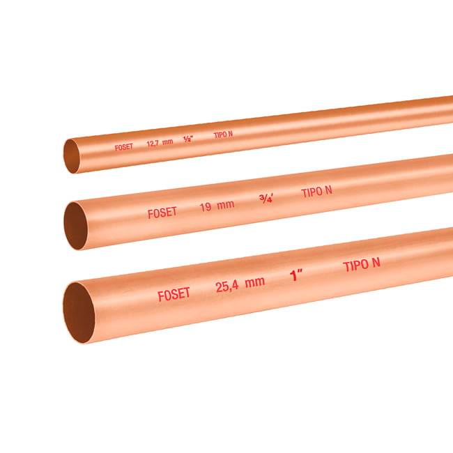 TUBO RIGIDO DE COBRE 1/2 TIPO N 3M FOSETrn