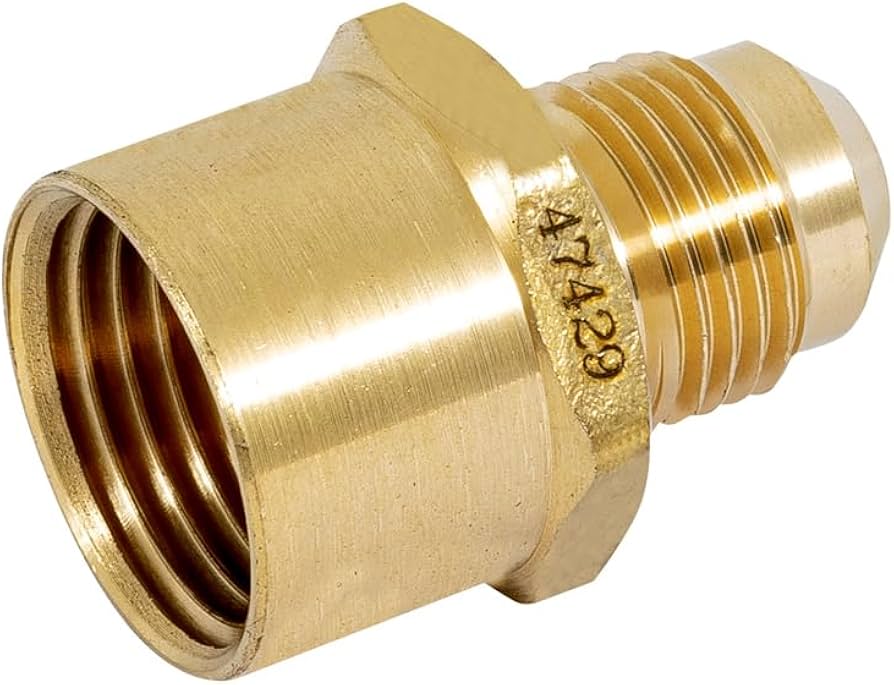 NIPLE CAMPANA DE LATON 1/2 NPT X  3/8 FLEAR MARCA FOSET