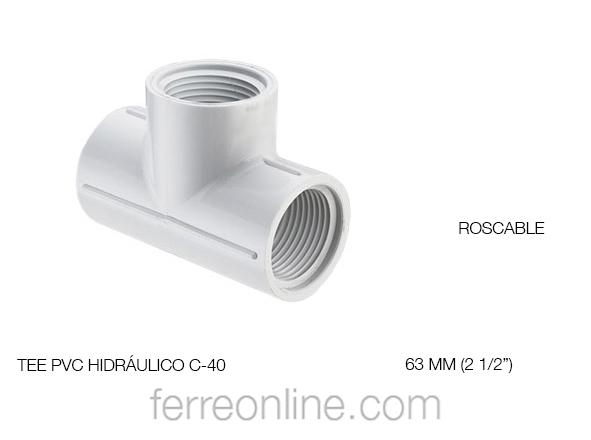 TEE  PVC HIDRAULICA 1/2 (13MM) CED40 MARCA IUSA