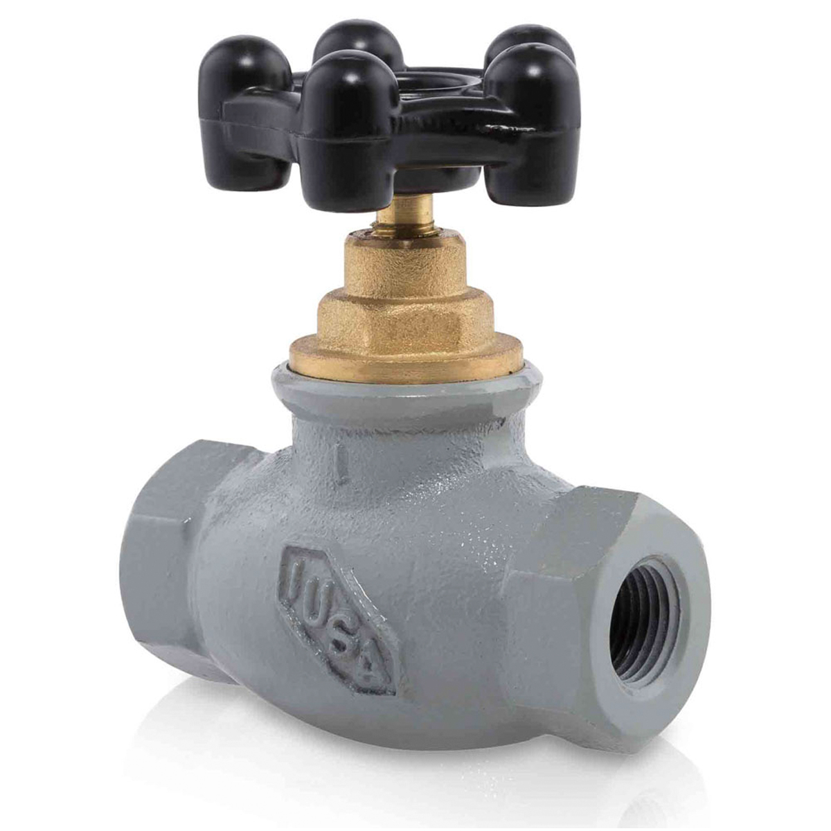 VALVULA GLOBO ROSCABLE 13 MM  P/GAS MARCA IUSA
