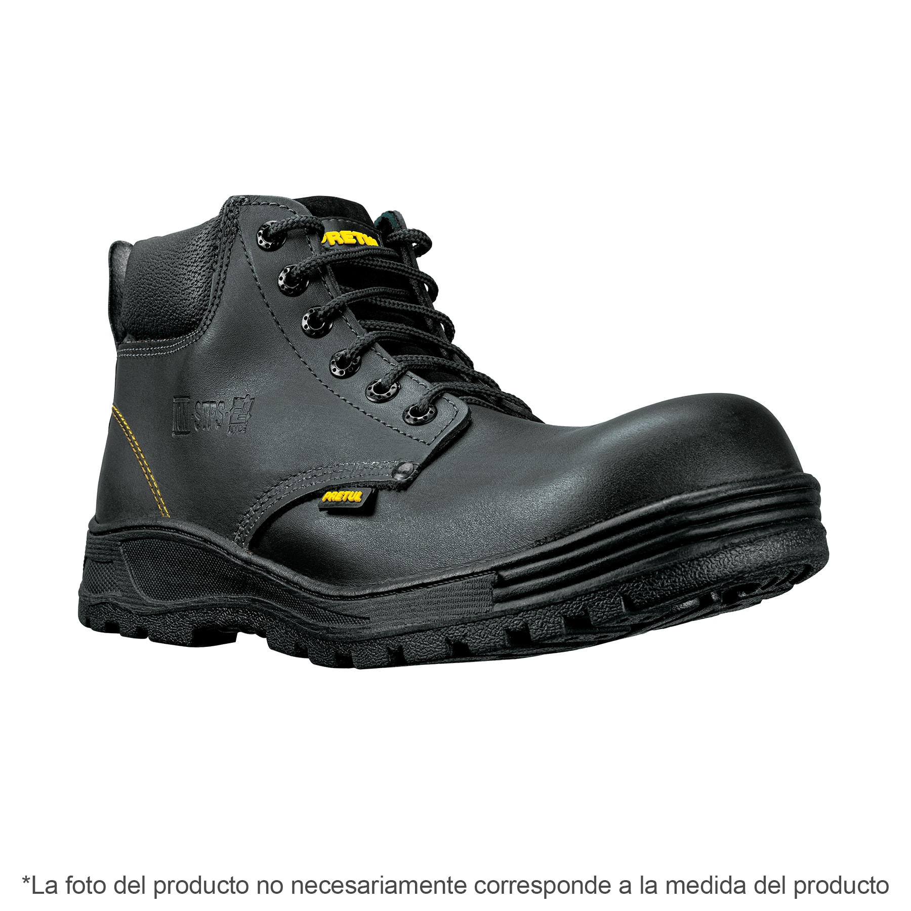 BOTAS DE SEGURIDAD NEGRO #28 DIELECTRICA DE POLIAMIDA, MARCA PRETULrn