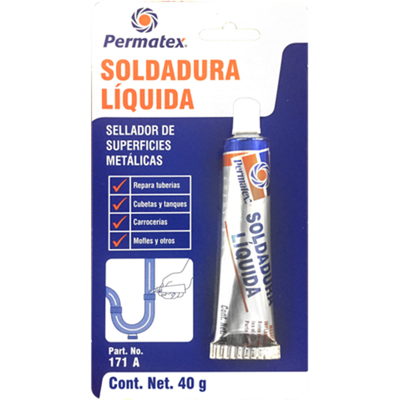 SOLDADURA LIQUIDA TUBO 40 GR PERMATEX MARCA PERMATEX