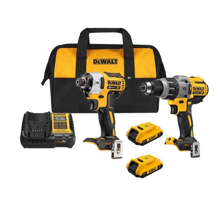 COMBO ROTOMARTILLO DCD805 + ATORNILLADOR DCF887 1/2 20V BRUSHLESS DCK2490D2 MARCA DEWALTrn