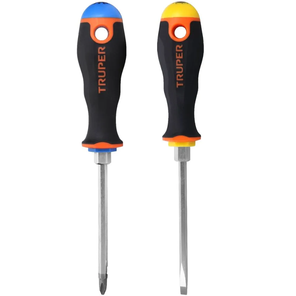 JUEGO  MINI DESARMADORES CRUZ Y PLANO MARCA TRUPER