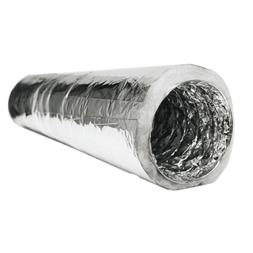DUCTO FLEXIBLE METALIZADO AISLADO C FIBRA POLIESTER 1 3/4 R4.2 8 DIAM. 7.62 MTS LARGrn