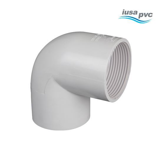 CODO 90 PVC HIDRAULICO 19MM (3/4) CED 40 MARCA IUSA