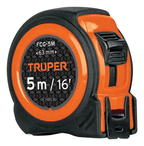 FLEXOMETRO COMPACTO CON GRIP 5 MT MARCA TRUPER