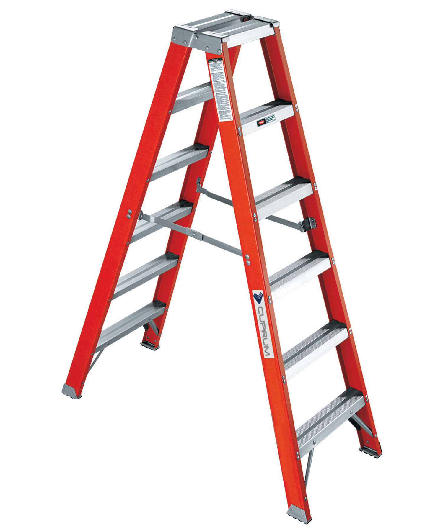ESCALERA TIJERA DOBLE FIBRA DE VIDRIO MOD  MARCA CUPRUM