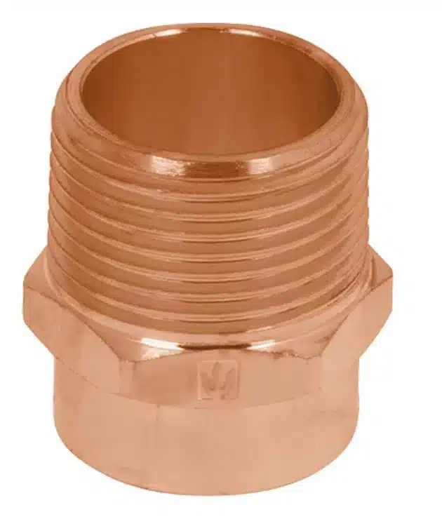 CONECTOR CU ROSCA EXTERIOR 19MM (3/4) MARCA NACOBRE