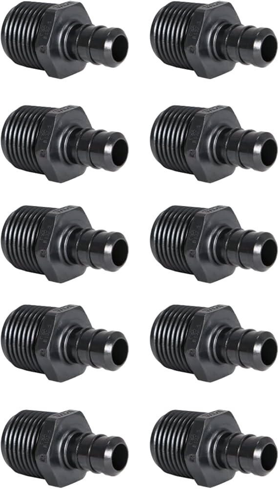 CONECTOR PLASTICO PARA PEX & PERT X M NPT 1/2 X 1/2 MPT MARCA BIOVALTIC