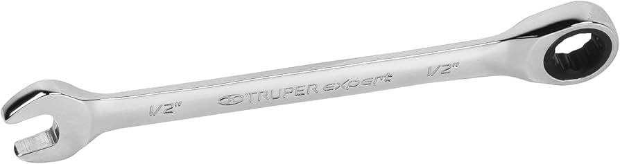 LLAVE COMBINADA CON MATRACA 1/2 X 173MM MARCA TRUPER EXPERT