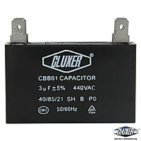 CAPACITOR  VENTILADOR  3MF 440VAC +-5% 50/60 HZ MARCA  CLUXER