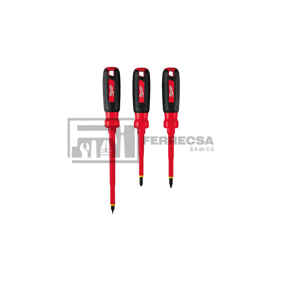 DESARMADORES ALTO VOLTAJE 3 PZA MARCA MILWAUKEE