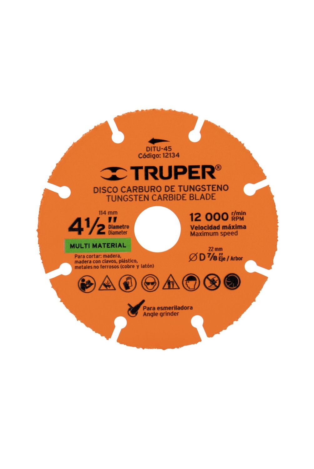 DISCO CORTE DE CARBURO DE TUGSTENO MARCA TRUPER