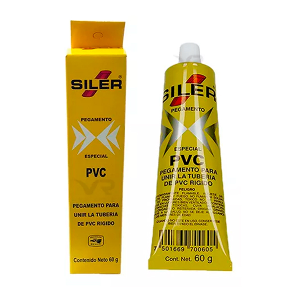 TUBO PEGAMENTO SILER PVC DE 60 GRS MARCA SILER