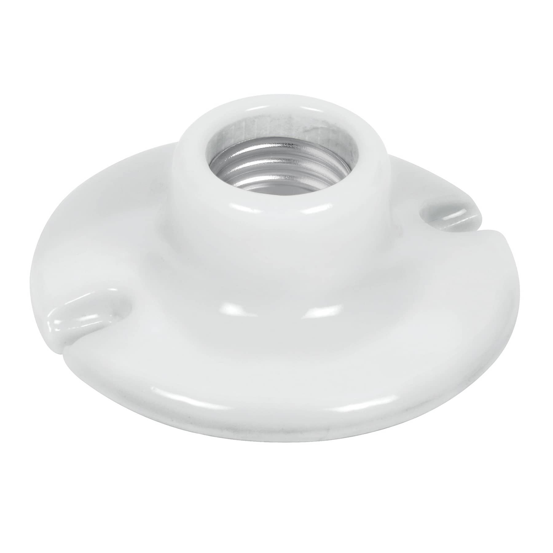 PORTALAMPARA DE PORCELANA 4 - 1/2  REDONDA MARCA VOLTECK