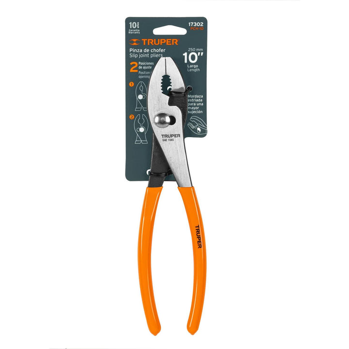 PINZA DE CHOFER 10 MANGO DE VINIL PRETUL MARCA TRUPER