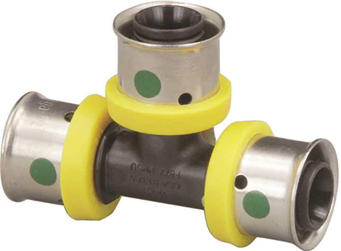 TEE PLASTICA PARA PEX & PERT 3/4 X 3/4 X 1/2 MARCA BIOVALTIC