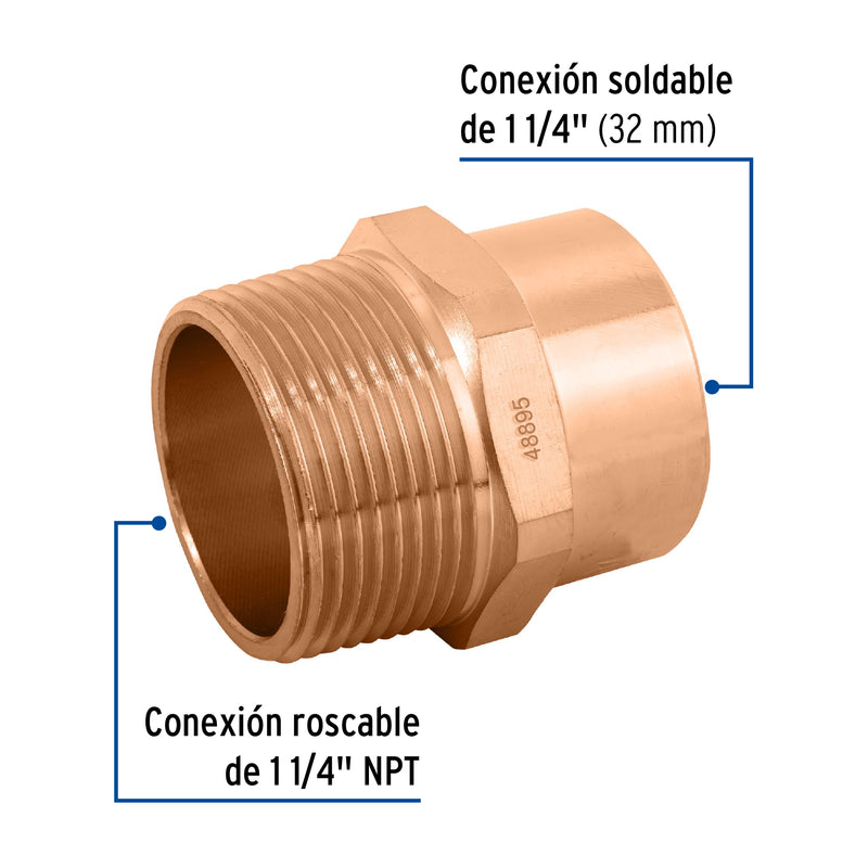 CONECTOR CU ROSCA EXTERIOR 32MM MARCA FOSET