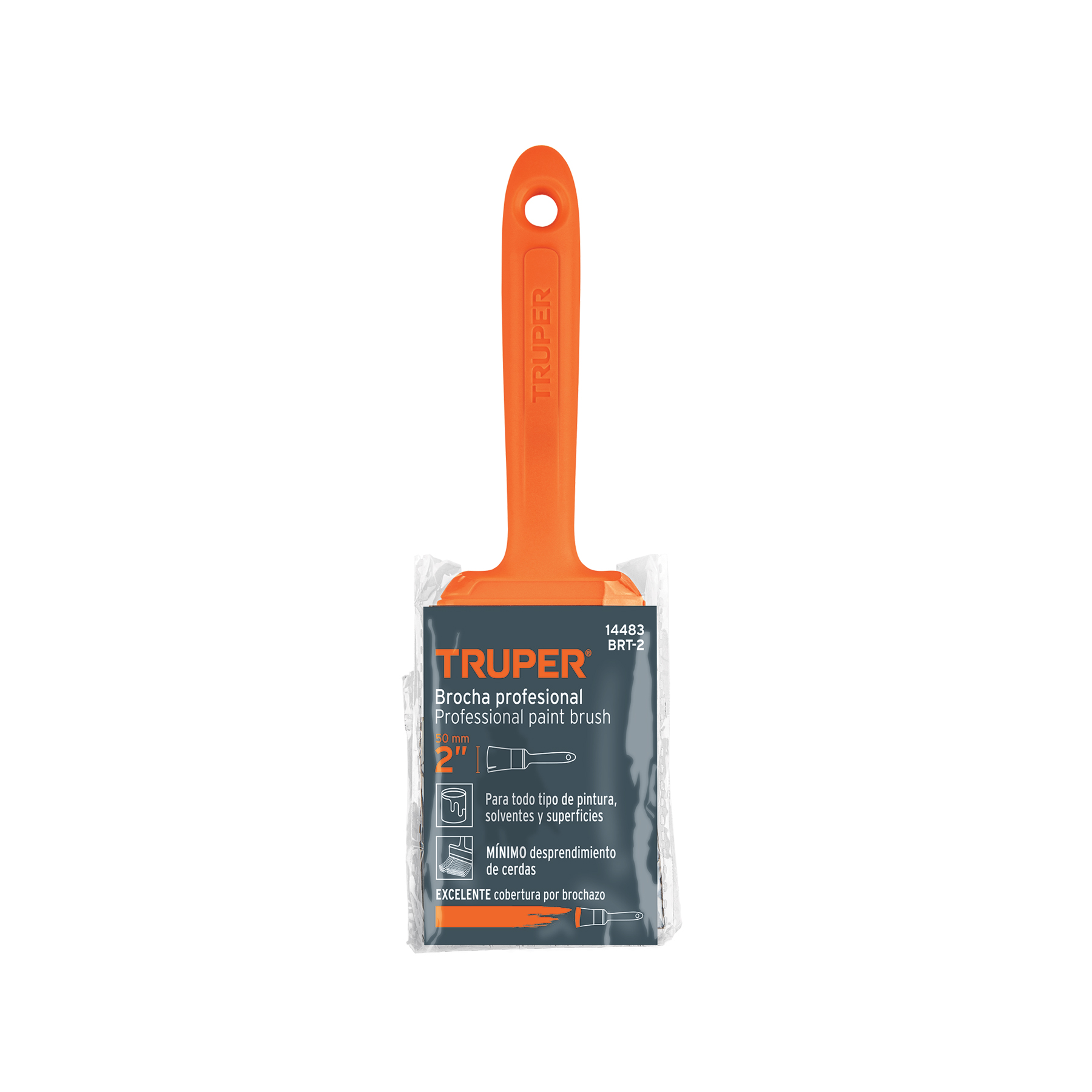 BROCHA USO GENERAL DE 2 CON MANGO DE PLASTICO MARCA  TRUPER