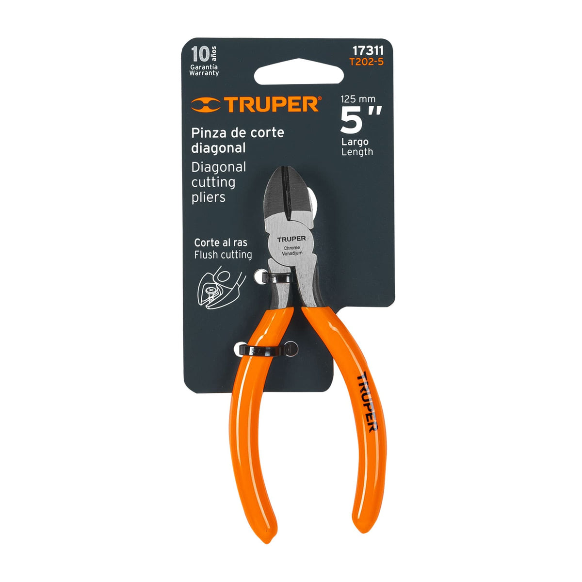 PINZA DE CORTE DIAGONAL 6 MAGO DE PVC MARCA TRUPER