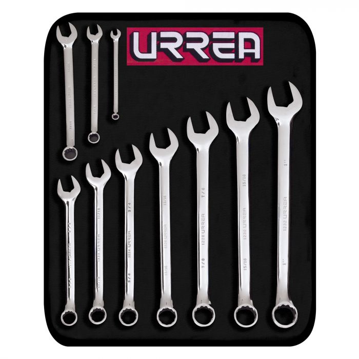 JUEGO DE 10 LLAVES MIXTAS ESTÁNDAR MARCA URREArn