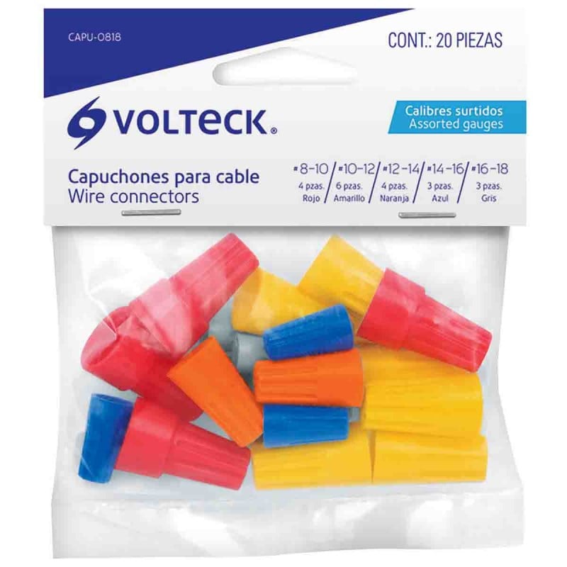 CAPUCHON AISLANTE DE NYLON (20 PZAS) MARCA VOLTECK