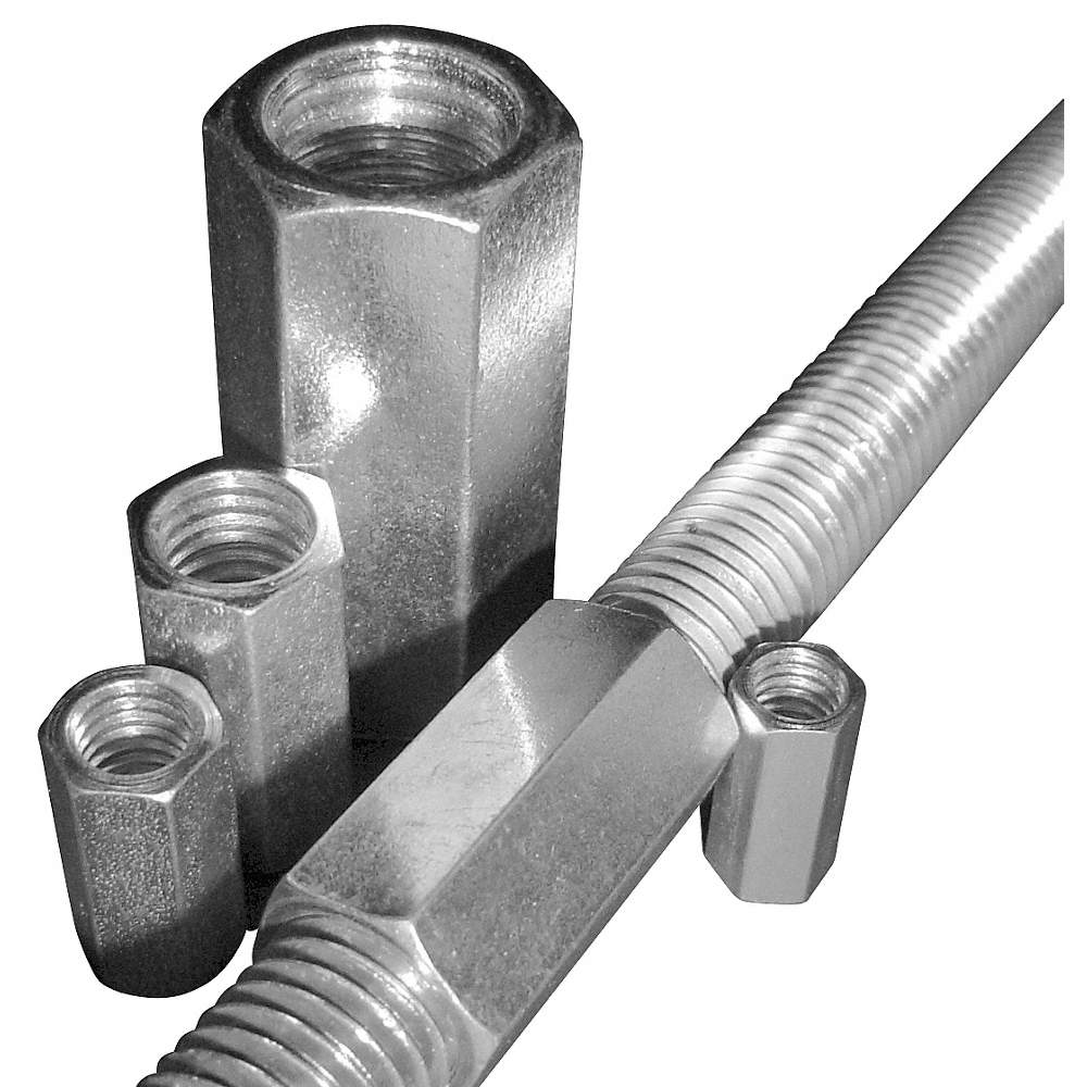 COPLE GALVANIZADO P/VARILLA ROSC 3/8 (1/2X1) MARCA CN