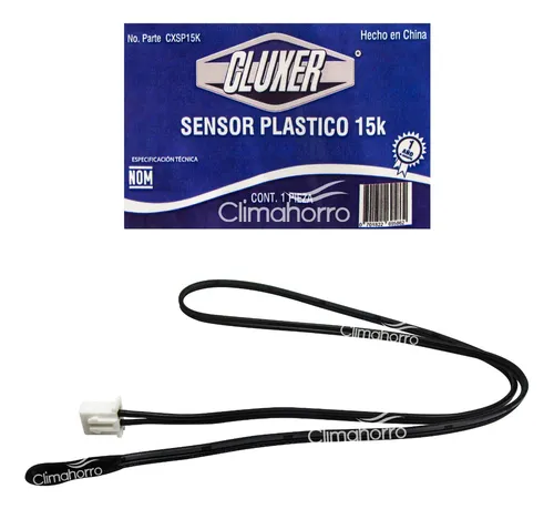 SENSOR DE PLASTICO 15K PARA MINISPLIT MARCA CLUXER