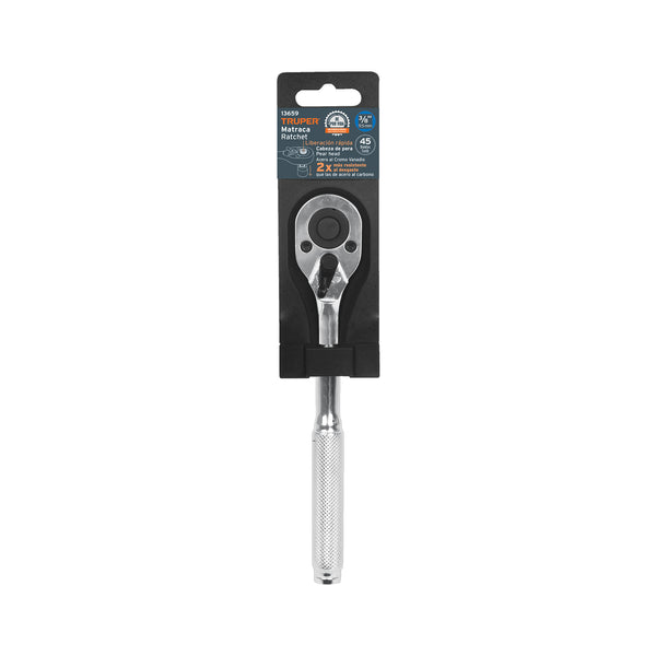 MATRACA CUADRO 3/8 CABEZA DE PERA LIBERACION RAPIDA MARCA TRUPER