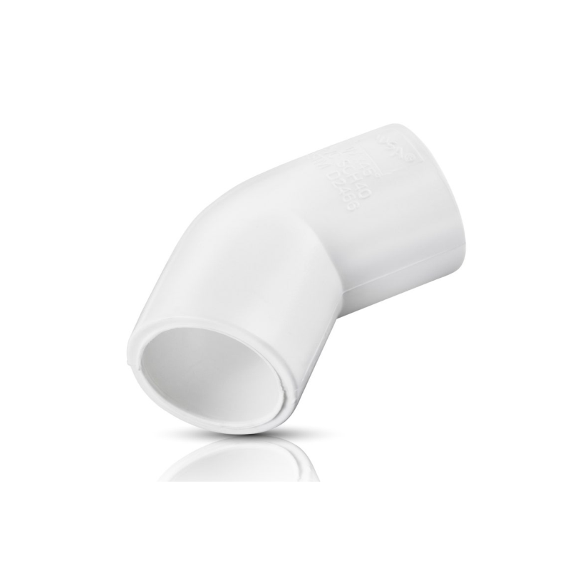 CODO 45 PVC HIDRAULICO 32MM (1 1/4) CED 40 MARCA IUSA