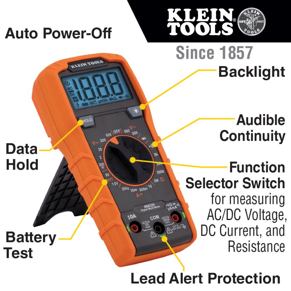MULTIMETRO DIGITAL MANUAL 600V MM325 MOD MM325 MARCA TULMEX