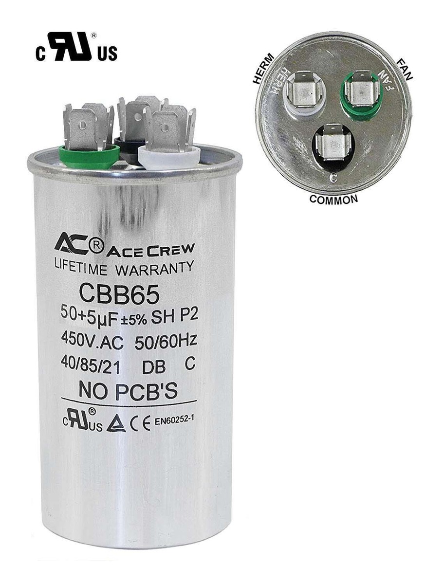 CAPACITOR  DUAL 50 +-5 MF 370 240V MARCA  GB