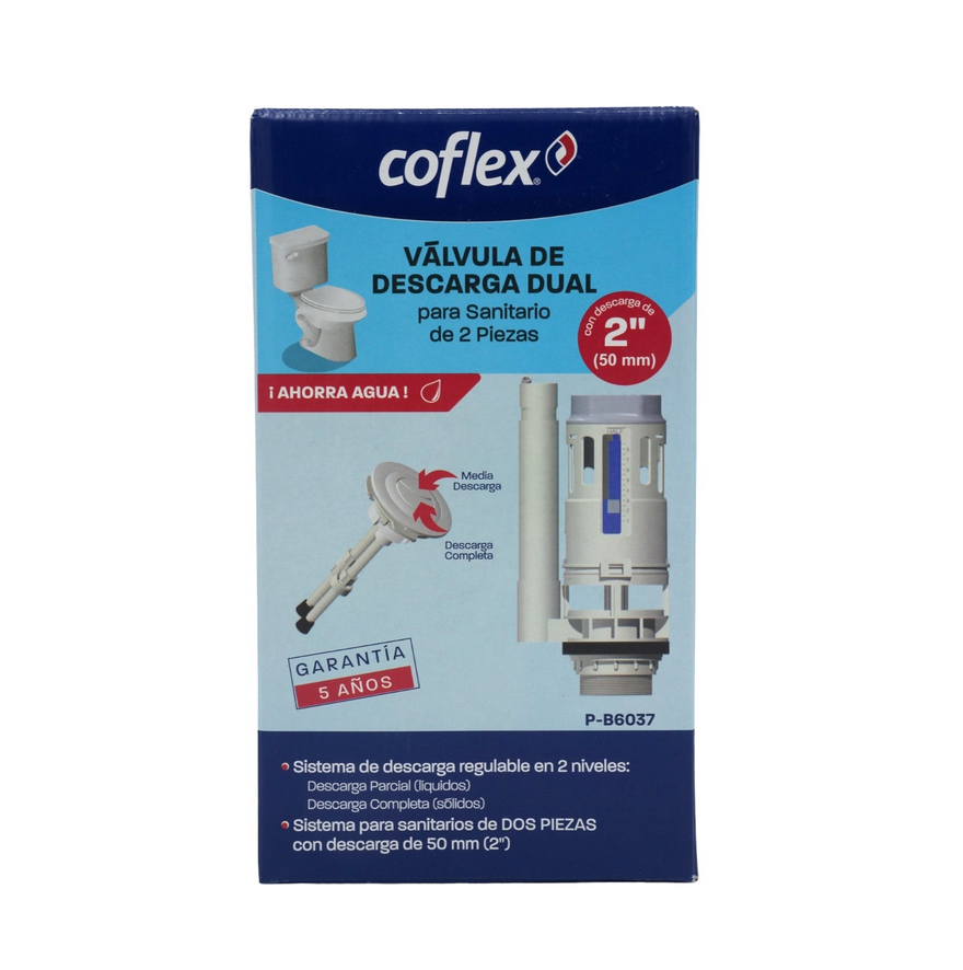 VALVULA DE DESCARGA PARA W.C. DUAL 2IN MARCA COFLEX