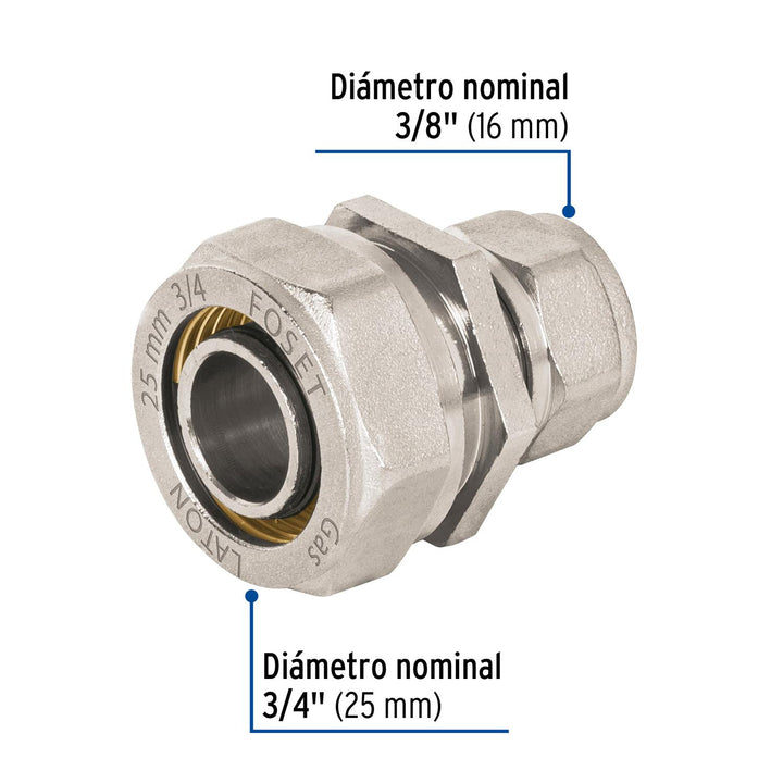 COPLE CU C/R 16MM (3/4) MARCA FOSET