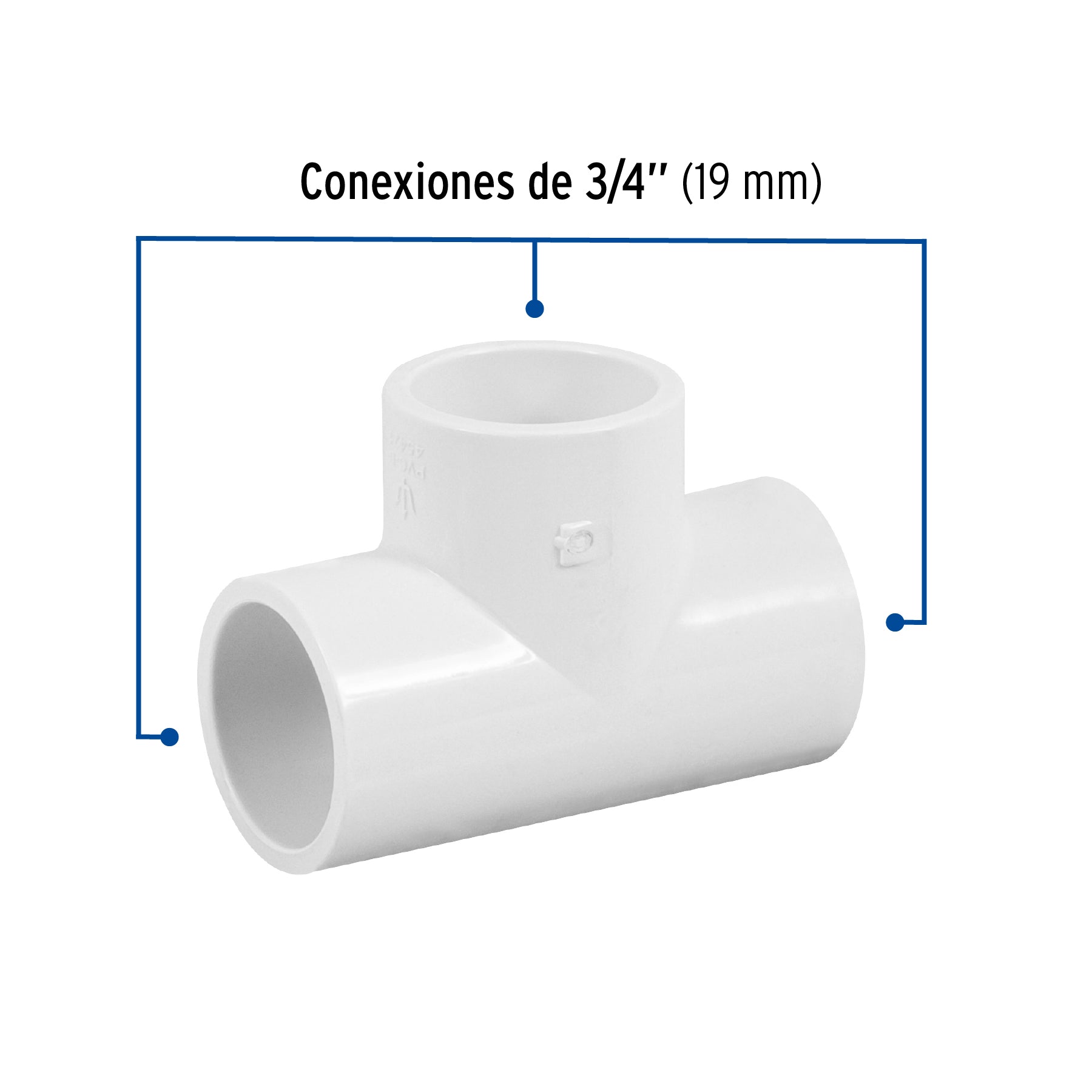 TEE  PVC HIDRAULICA  3/4 (19MM)CED 40 MARCA FOSET