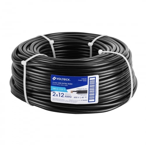 CABLE USO EXTRA RUDO 2 X 12  1MTS MARCA AWG