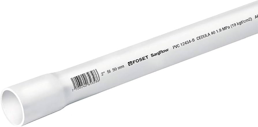 TUBO PVC HIDRAULICO 50MM (2) X 3 M DE LARGO MARCA TRUPER