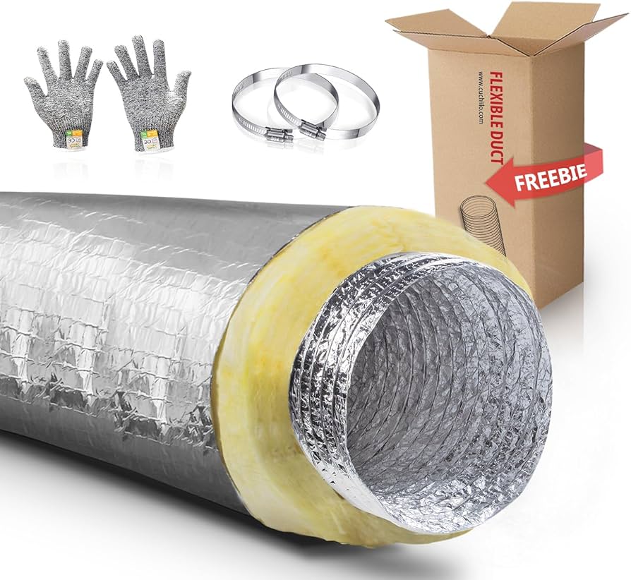 DUCTO FLEXIBLE METALIZADO AISLADO CON FIBRA DE POLIESTER 1-1/2  R4.2 8  DIAM.  7.62MT  LARGO