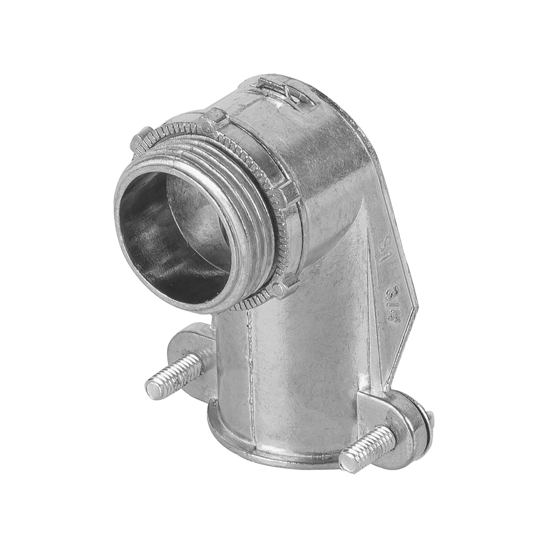 CONECTOR CURVO 3/4 PARA TUBO FLEXIBLE METALICO MARCA VOLTECK