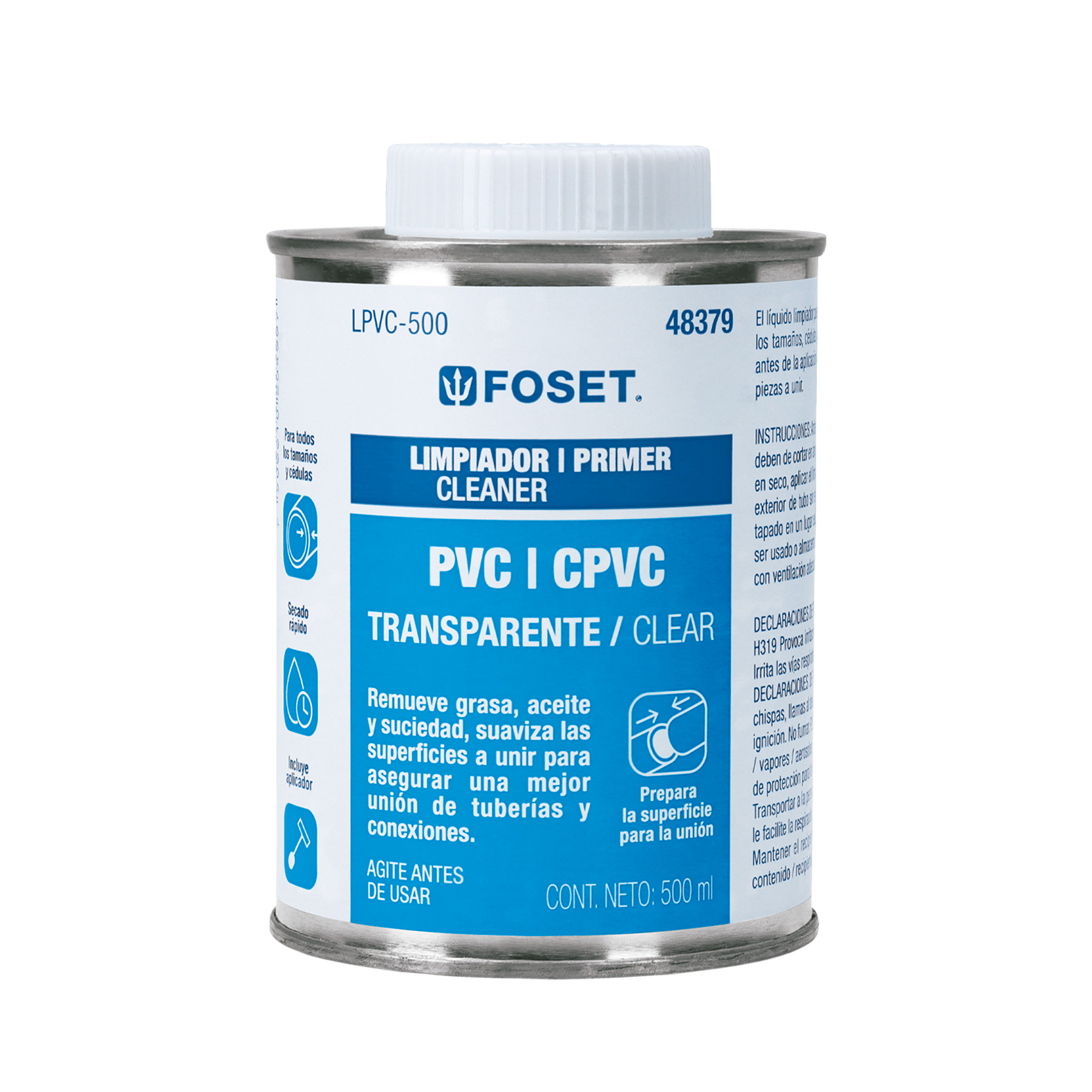 LIMPIADOR TUBO PVC DE 500 ML MARCA  TRUPER