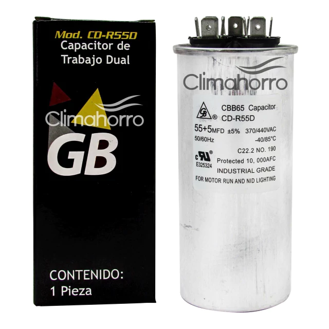 CAPACITOR  TRABAJO 65 MF 370 A 440 V MARCA  GB