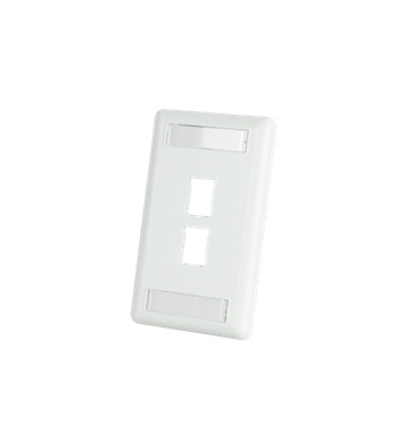 PLACA PARA PARED  2 PUERTOS RJ-45  BLANCO MARCA SUPERIOR ESSEX