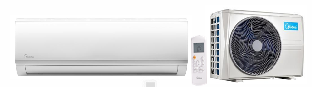 JUEGO HIGHWALL MIDEA XTREME SAVE 3 TON. IVERTER FRIO CALOR 220/1/60 HASTA 21 SEER R 410A MARCA MIDEA